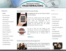 Tablet Screenshot of hausverwaltung-krieg.de
